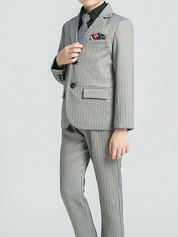 Boys Blazer Vest Pants With Tie Clothing Set  Long Sleeve Outfit Set 3-12 Years Boy's Wedding Suit Sets - Image 7