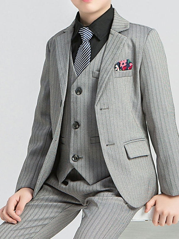 Boys Blazer Vest Pants With Tie Clothing Set  Long Sleeve Outfit Set 3-12 Years Boy's Wedding Suit Sets - Image 6