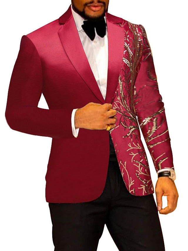 Men's Standard Fit Single Breasted One-button 2 Pieces Party Suits - 画像 (2)