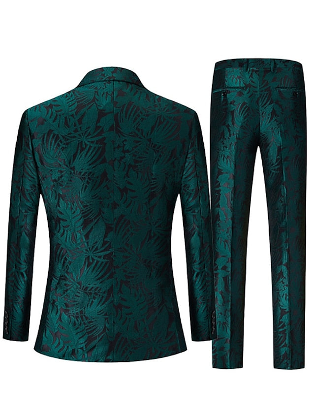 Men's Tailored Fit Double-Breasted Buttons 2 Pieces Wedding Suits - Image 2