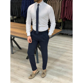 White Shirt Men's Standard Fit Long Sleeves  Solid Color Shirt