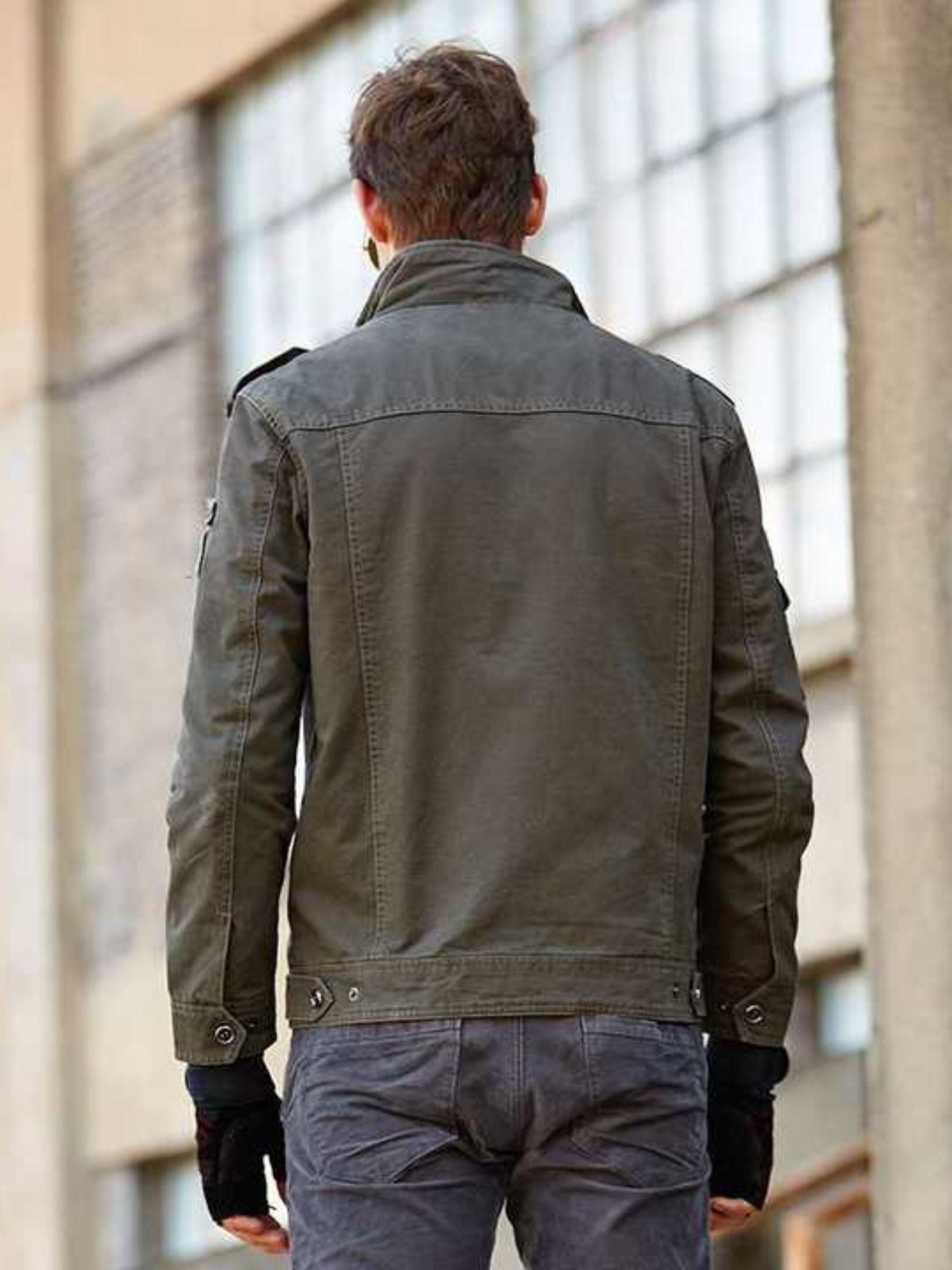 Men's Suit Fine Embroidery Tight Fit Breathable Comfort Warm Cotton Jacket - 画像 (2)