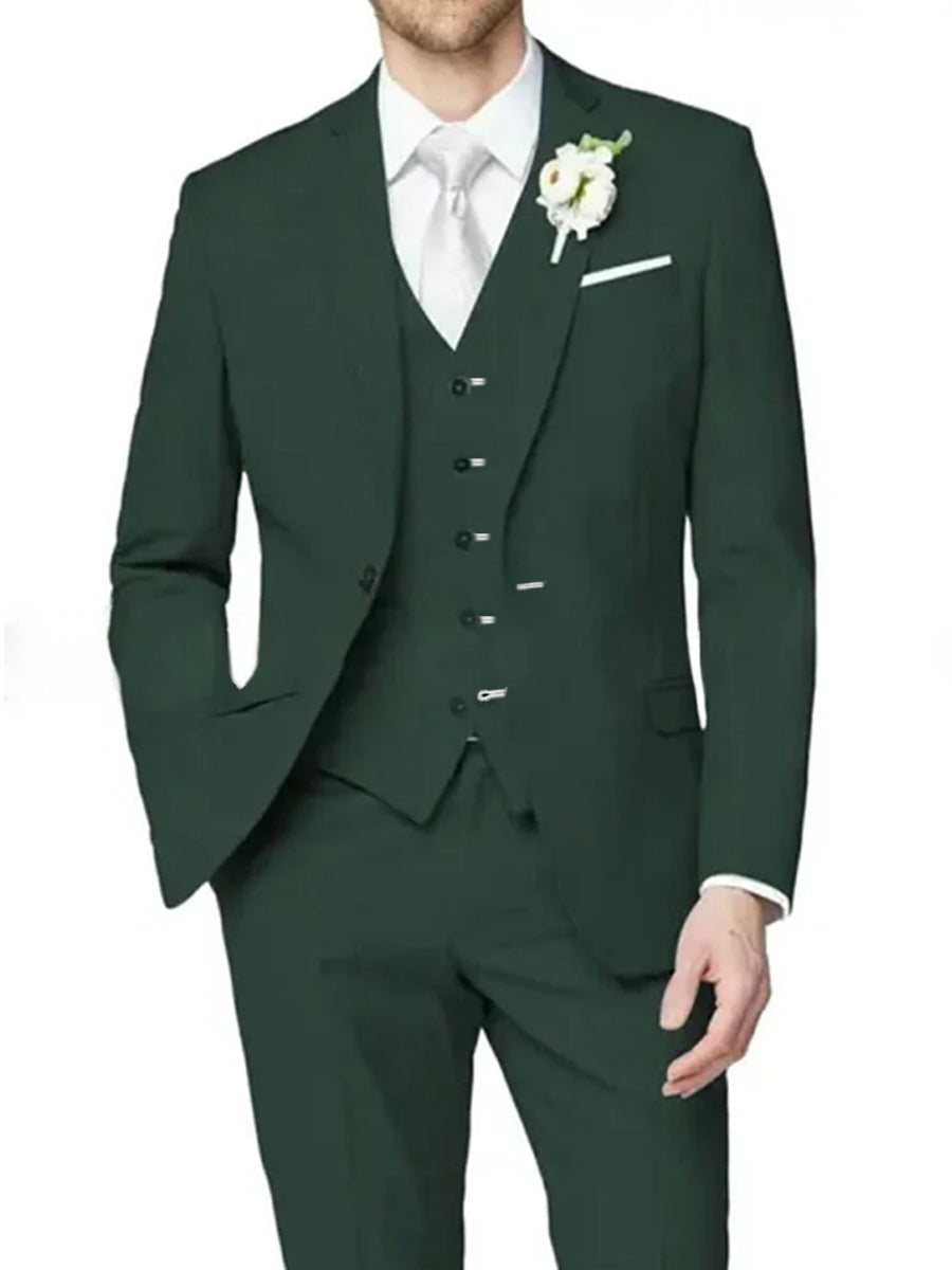 Lilac Men's Formal Notch Tailored Fit Single Breasted One-button Wedding Party Suits - 이미지 8