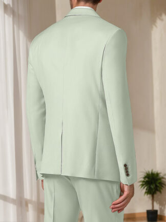 Men's Standard Fit Single Breasted Two-Buttons Beach Wedding Formal Prom Party Suits