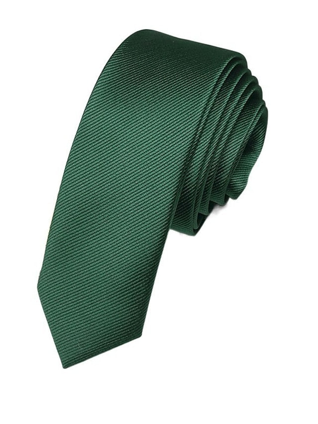 Men's Solid Colored Classic Tie - 이미지 2