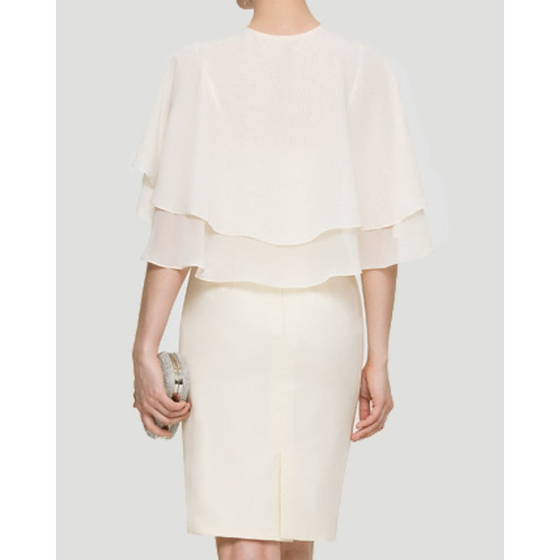 Women's Wedding Guest Sleeveless Chiffon  Bolero Wrap/Shawl with Pure Color - 이미지 3