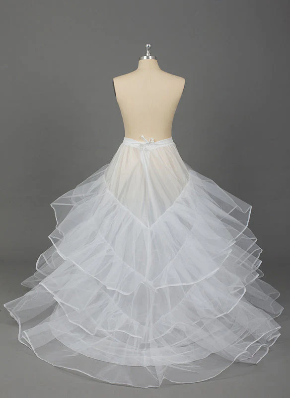 Chapel Train Nylon/Tulle Netting 3 Tiers PLUS SIZE Petticoats - 画像 (3)