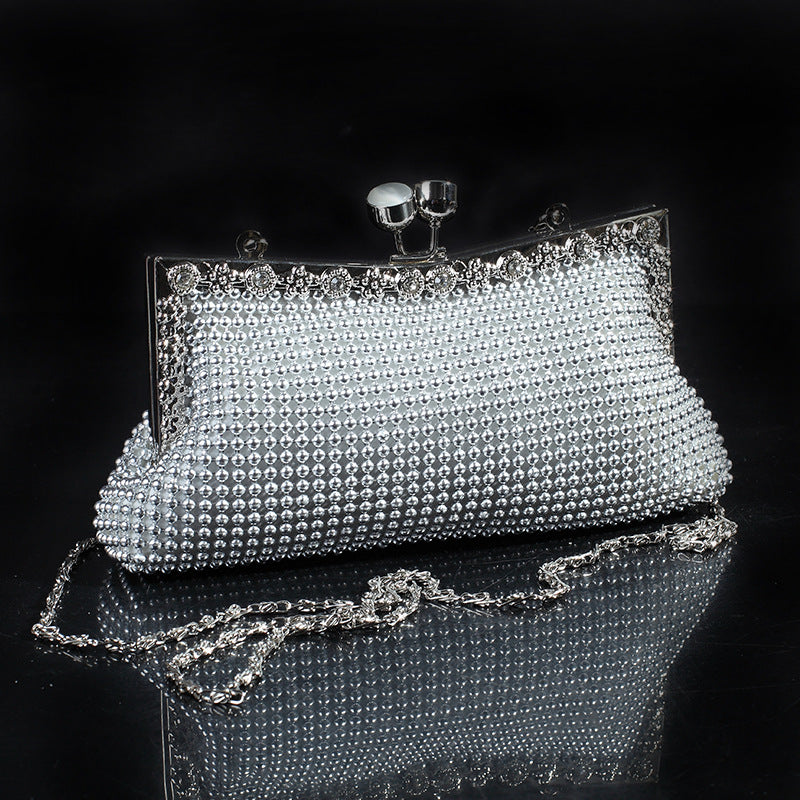 Cat's Eye Diamond-Encrusted Aluminum Sheet Clutch Bags - Image 2