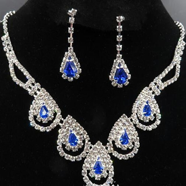 1 set Jewelry Set Drop Earrings For Women's Special Occasion Gemstone Pendant Necklace - Image 4