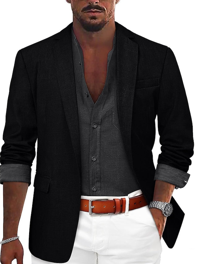 Men's Tailored Fit Single Breasted One-button Casual Jacket - 画像 (7)